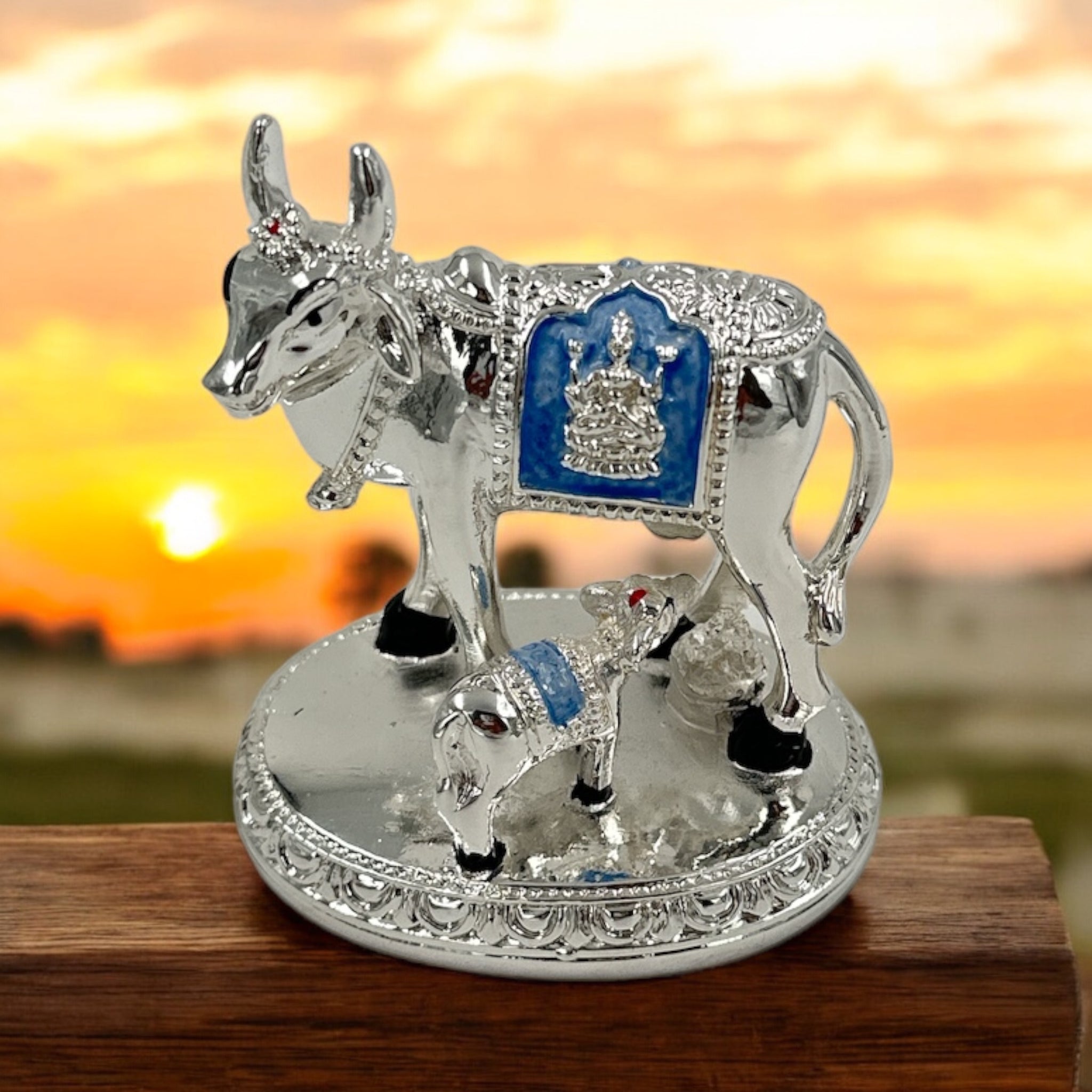 Cow and Calf idol  Silver