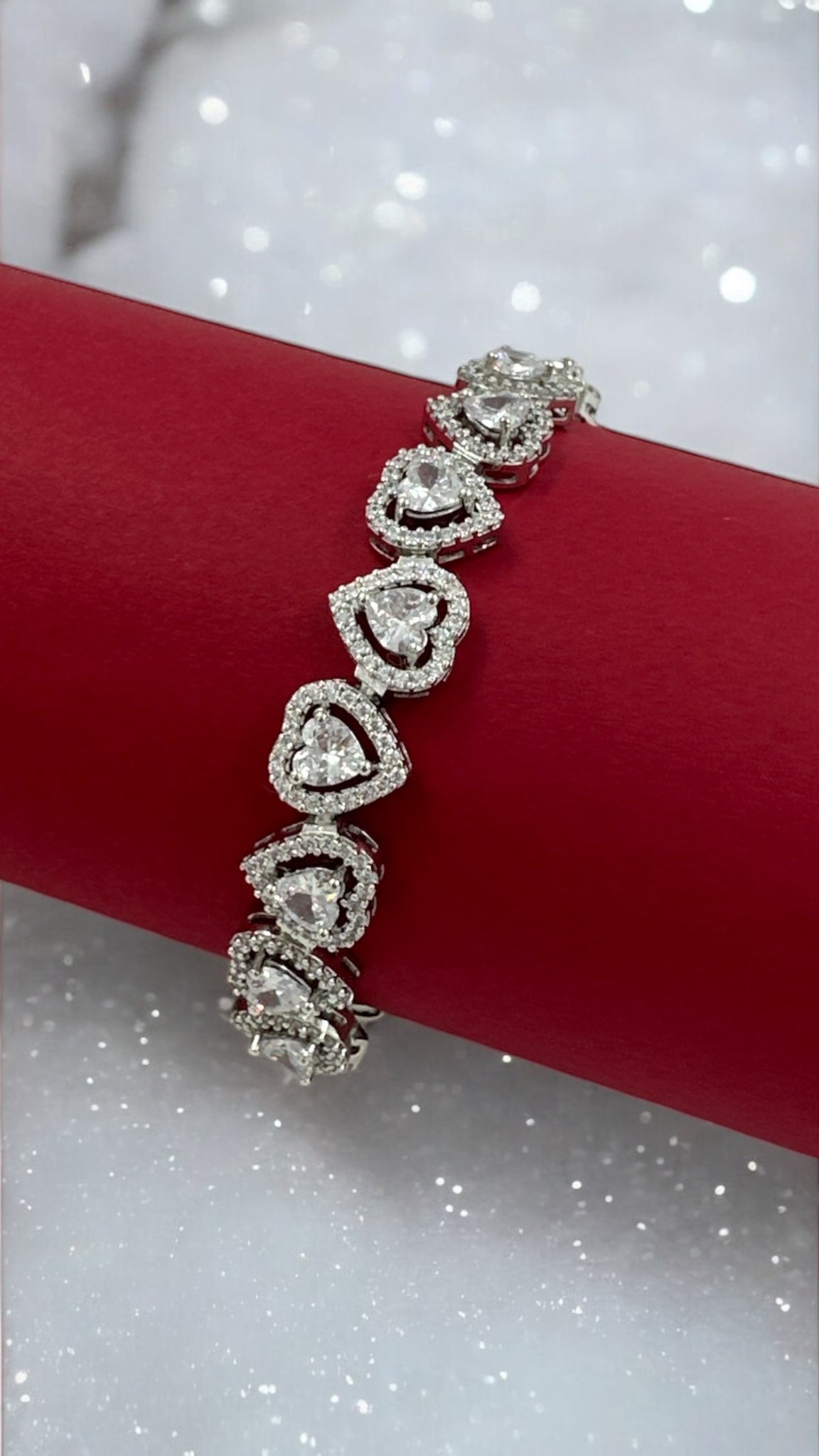 Swaroski Bracelet 92.5 Silver CZ Stone With Silver Polish