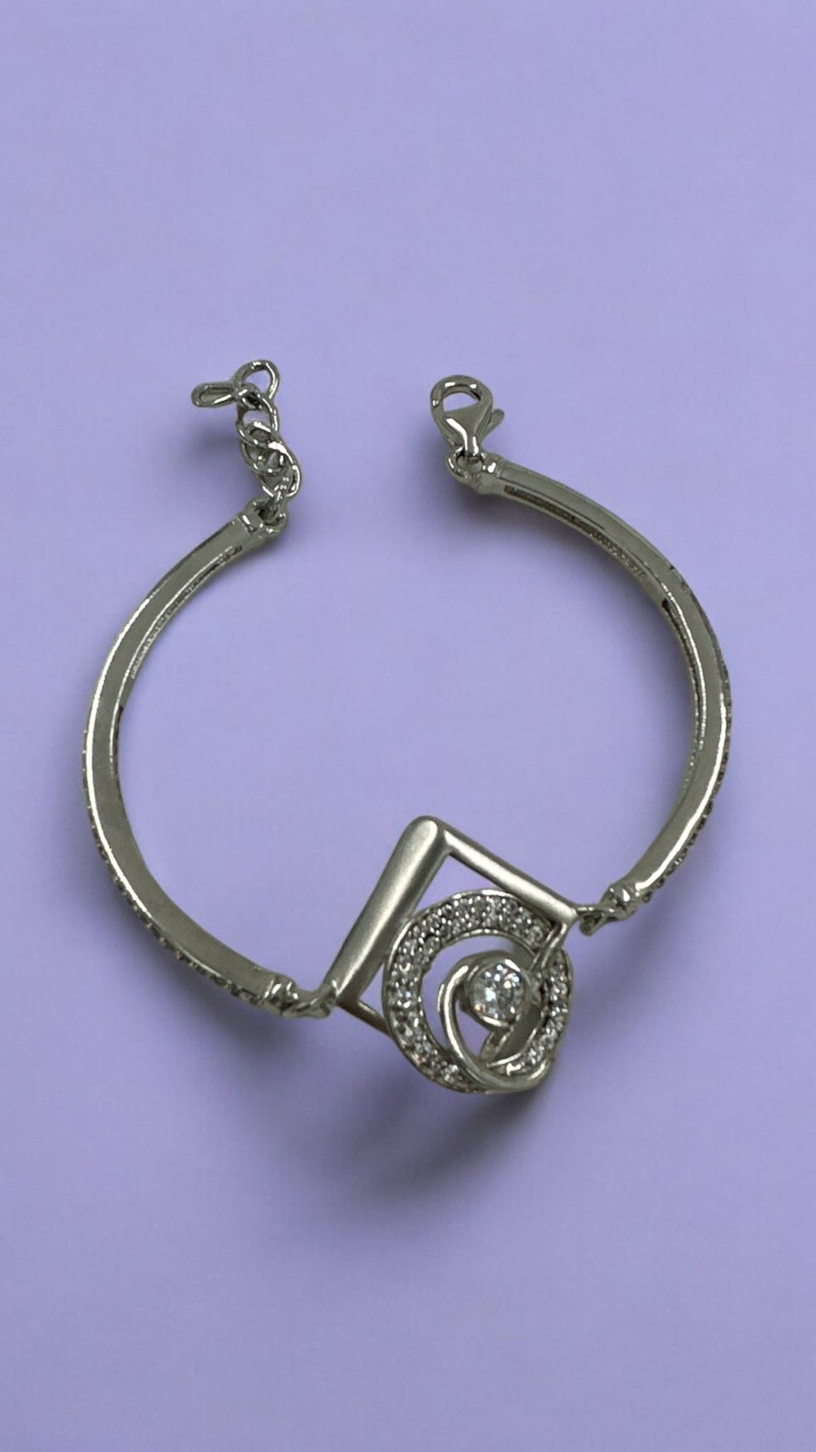 Swaroski Bracelet 92.5 Silver for Her CZ Stone With Silver Polish